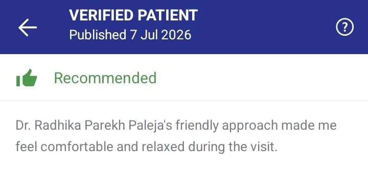 Practo patient review of Spectrum Advanced Dental Care — original supplied screenshot